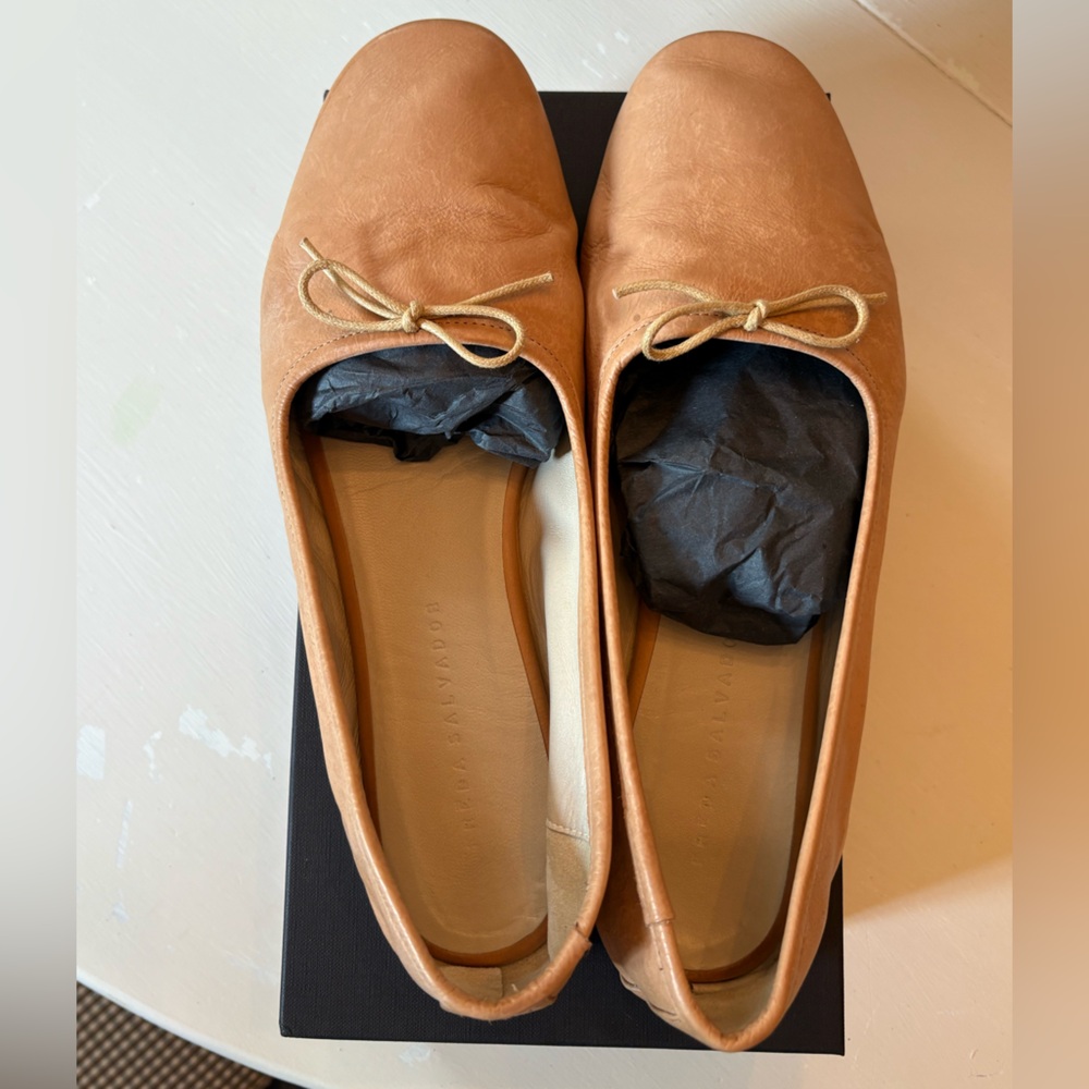 Freda Salvador Roma Ballet Flats in Camel - Picture 7 of 12